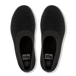 FITFLOP Women's UBERKNIT Slip-on Ballet Flats - Black Womens