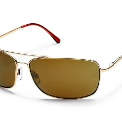 Suncloud Polarized Lens Navigator Sunglasses - Gold Frame - Mens
