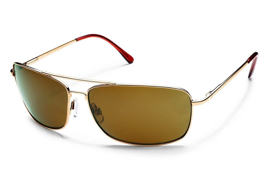 Suncloud Polarized Lens Navigator Sunglasses - Gold Frame - Mens 1 Suncloud Polarized Lens Navigator Sunglasses - Gold Frame - Mens