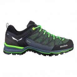 Mens SALEWA MOUNTAIN TRAINER LITE GORE-TEX MEN'S SHOES - Green Myrtle