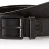 Lacoste PVC Pique Embossed-Croc Belt - Black - Mens