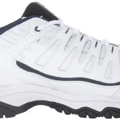 Skechers After Burn Memory Fit Reprint Running Shoe - White/Navy - Mens
