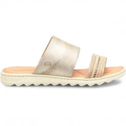 Born Women's SHORE SANDALS - Gold Panna Cotta Metallic And Fabric