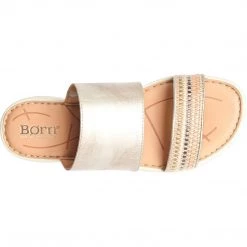 Born Women's SHORE SANDALS - Gold Panna Cotta Metallic And Fabric