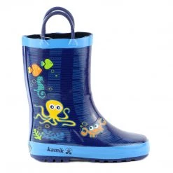 Kids Kamik Octopus Rain Boot Shoe - LIME - Boys