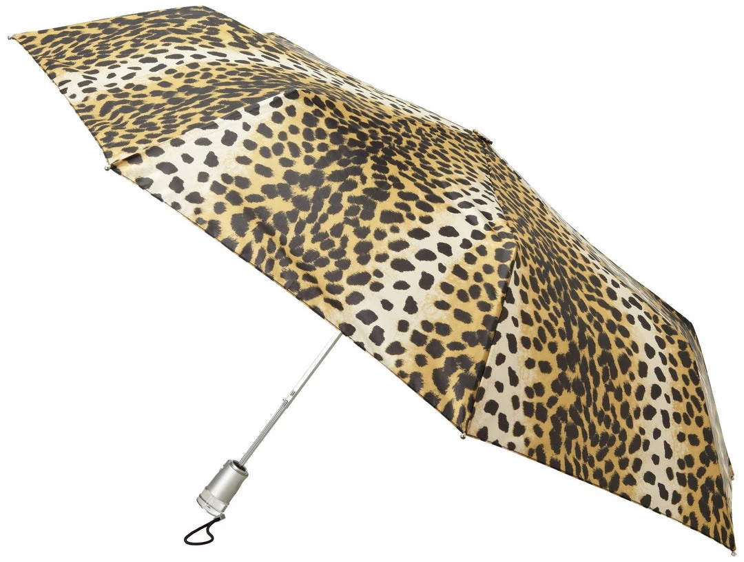 Totes Signature Basic AOC Compact Umbrella - Leopard Accessories 1 Totes Signature Basic AOC Compact Umbrella - Leopard Accessories