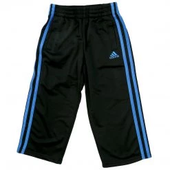 Adidas Impact Tricot Track Pants - Black/Blue - Boys Kids