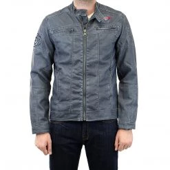 Buffalo By David Bitton Jarley Denim PU Bomber Jacket - Cannon - Mens