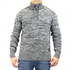 Buffalo Wiq Ov L/S 1/2 Mock Neck Sweater - Cannon - Mens