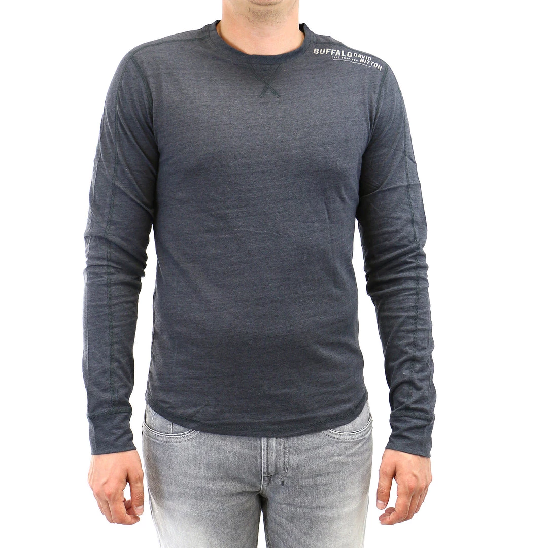 Buffalo Nirope Long Sleeve Tee Fashion T-Shirt - Heather Cannon - Mens 1 Buffalo Nirope Long Sleeve Tee Fashion T-Shirt - Heather Cannon - Mens