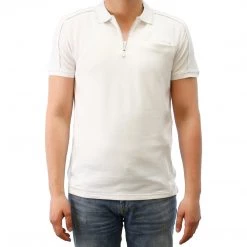 Calvin Klein SLIM FIT PIMA COTTON ZIPPED POLO SHIRT - Black - Mens