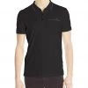 Calvin Klein Polo With Contrast Collar Piping - Black - Mens