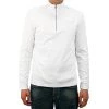 Calvin Klein 1/4 Zip Interlock Sweatshirt With Nylon Details - White - Mens