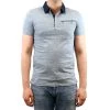 Calvin Klein Jersey With Woven Collar Polo Shirt - Nantucket Heather - Mens