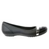 Crocs Cap Toe Mirror Ballet Flats Shoe - Black/Black - Womens