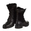 Womens Eric Michael Jane Combat Leather Boots - Women's