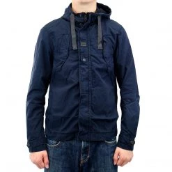 G-Star Benin Overshirt Hooded Jacket - Mazarine Blue - Mens