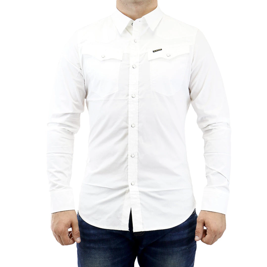 G-Star Tailor Shirt L/S Button Down Fashion Shirt - White - Mens 1 G-Star Tailor Shirt L/S Button Down Fashion Shirt - White - Mens