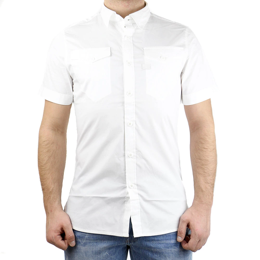 G-Star Tacoma SS Button Down Shirt - White - Mens 1 G-Star Tacoma SS Button Down Shirt - White - Mens