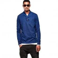 G-Star Ezra Long Sleeve Tee - Indigo - Mens