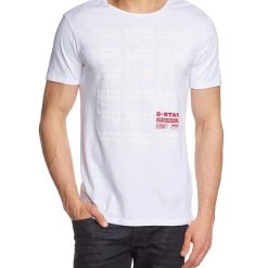 G-Star Ritzien Long T-Shirt Fashion Tee - White - Mens
