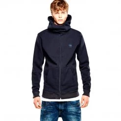 G-Star RAW Aero Tunnel Hooded Vest Fashion Jacket - Mazarine Blue - Mens