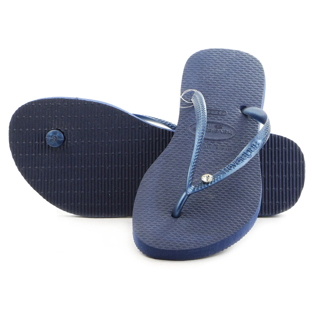 Havaianas Slim Crystal Glamour Swarovski Thong Flip Flop Sandal - White - Womens 3 Havaianas Slim Crystal Glamour Swarovski Thong Flip Flop Sandal - White - Womens