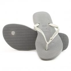 Havaianas Slim Crystal Glamour Swarovski Thong Flip Flop Sandal - White - Womens 8 Havaianas Slim Crystal Glamour Swarovski Thong Flip Flop Sandal - White - Womens