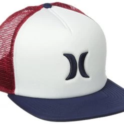 Hurley Blocked Trucker Hats - Red/White - Mens