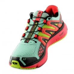 Salomon XR Mission W Trail Running Shoe - Celadon/Papaya/Green (Womens)