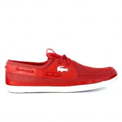 Lacoste Landsailing Boat Sneaker Shoes - Red - Mens
