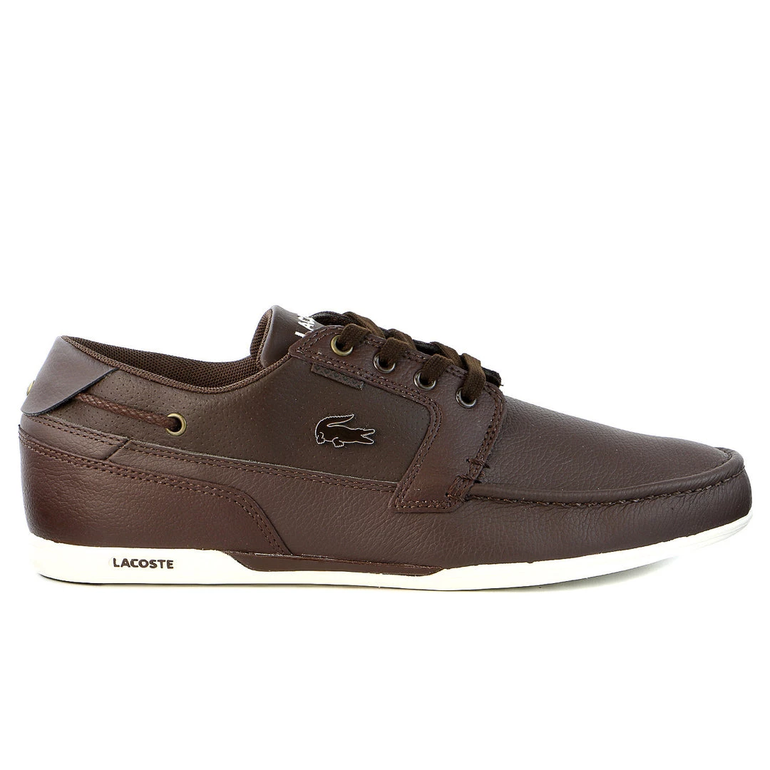 Lacoste Dreyfus LX US SPM Moccasin Boat Sneaker Shoe - Brown/Dark Brown - Mens 1 Lacoste Dreyfus LX US SPM Moccasin Boat Sneaker Shoe - Brown/Dark Brown - Mens