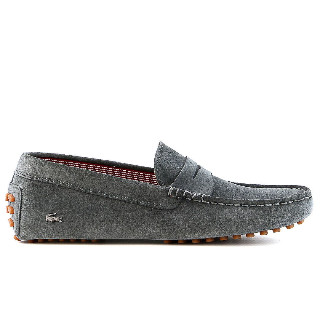 Lacoste Concours 17 SRM Suede Moccasin Loafer Shoe - Dark Grey - Mens 1 Lacoste Concours 17 SRM Suede Moccasin Loafer Shoe - Dark Grey - Mens