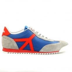 Moschino Honeycomb Fashion Sneaker Shoe - Blue Bianco - Mens