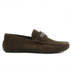 Moschino Rovesciato Moccasin Loafer Shoe - Blue - Mens