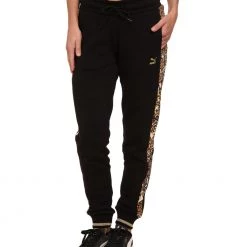 Puma Printed Side Panel Sweatpants - Grey - Womens