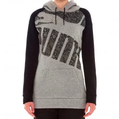 Puma Graphic Logo Hoodie - Black - Womens