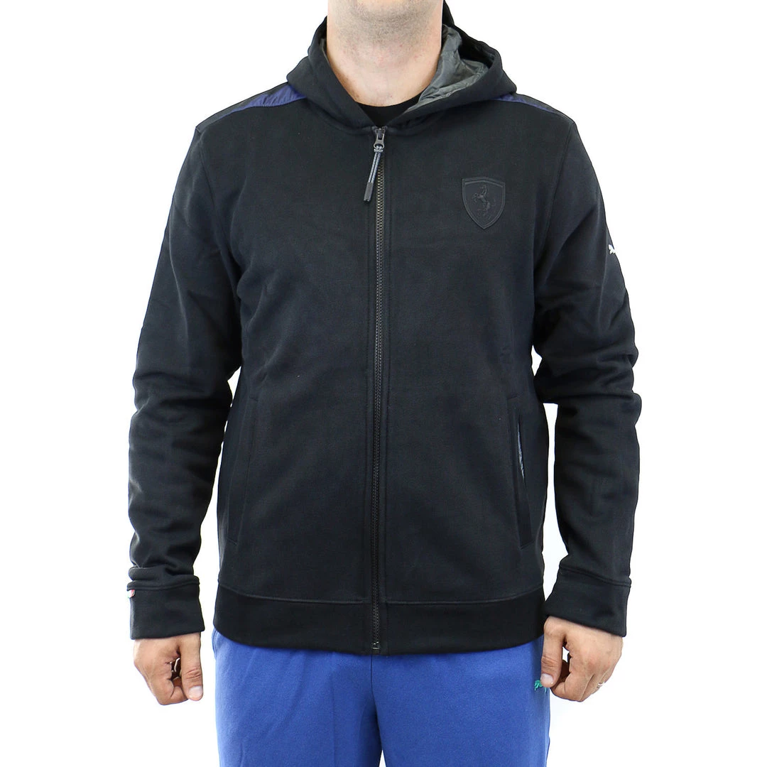 Puma Ferrari Hooded Sweat Jacket - Black - Mens 1 Puma Ferrari Hooded Sweat Jacket - Black - Mens