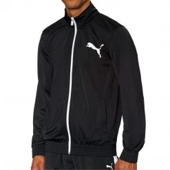 Puma Contrast Front-Zip Track Jacket - Navy/White - Mens