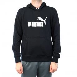 Puma NO 1 Logo Hoodie - Medium Grey Heather/White - Mens