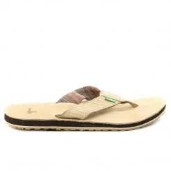 Sanuk Burro Down Flip Flop - Tan - Mens