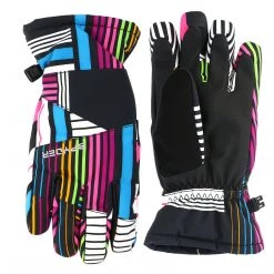 Spyder ASTRID SKI GLOVE - Black/Vibe Print - Girls Kids