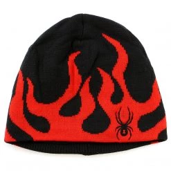 Spyder Fire Hat - Black/Volcano - Boys Kids