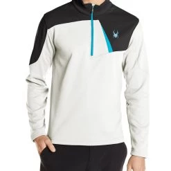 Spyder Charger Therma Stretch T-Neck Top Athletic Shirt - Mens