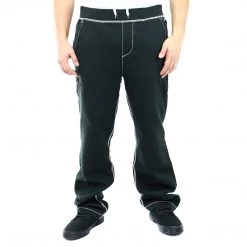 True Religion Contrast Wide Leg Sweatpants - Pavement - Mens